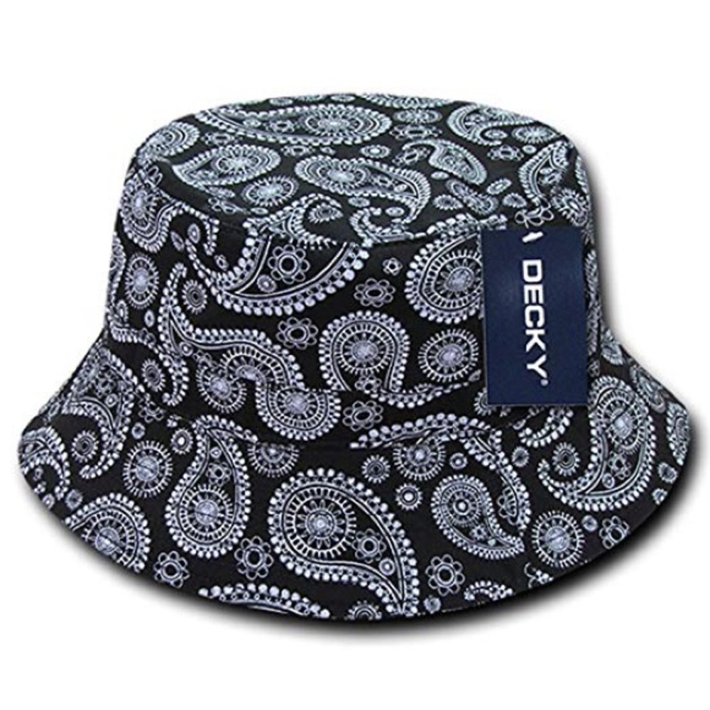 Black Bandana Design Bucket Hat